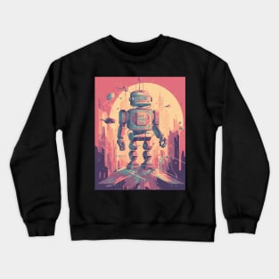 Retro-Futuristic Robots Crewneck Sweatshirt